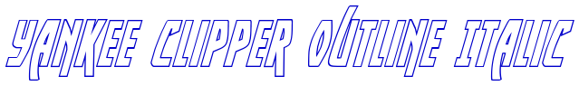 Yankee Clipper Outline Italic police de caractère